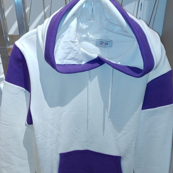 CM Fashion Women Hoodie Long Sleeve with pockets -White - Picture 6 of 9